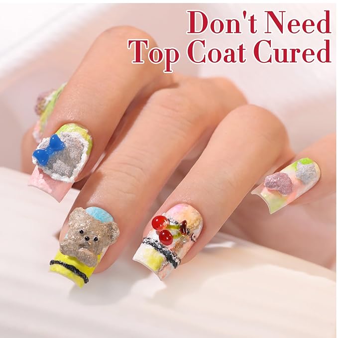 Double Rhythm 3D Nail Gel Solid Sculpting Gel for Nail Art Non-Sticky Hard Gel for Building Carving Molding Nail Extension Soak Off UV/LED Salon Home DIY 0.5 Oz (Gypsum Pink Purple)-BrightBean Baby