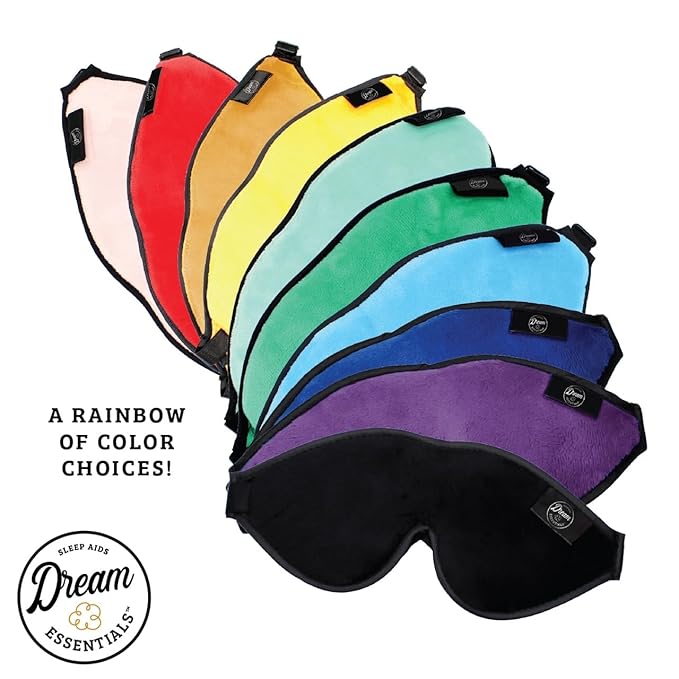 Dream Essentials, Escape 3D Sleep Mask, Earplugs, Carry Pouch Set, Molded Eye Shade, Men and Women, Contoured, Nose Bridge, Light Block, Memory Foam, Gift Set, Travel, Yoga, Blindfold, Navy Blue-BrightBean Baby