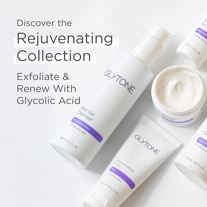 Glytone Rejuvenating Mask - 3% Pure Glycolic Acid, Lactic Acid, Vitamin C & Collagen - Purify & Exfoliate - For All Skin Types - Fragrance-Free - 3 fl. oz.-BrightBean Baby