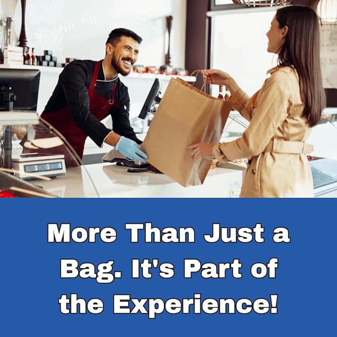 ASSUREPAK DIY Grocery Paper Bags - 200 units - 14"x10"x15.75" - Handle - Kraft Color - 74LB (110 GSM strong) - Recyclable Food & Supermarket Bags for Decorating & Branding - 141016NKPAPTHDL