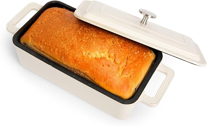 TOMO Cast Iron Bread Oven 10" x 5" Full Size Loaf - Dutch Oven Bread Cloche