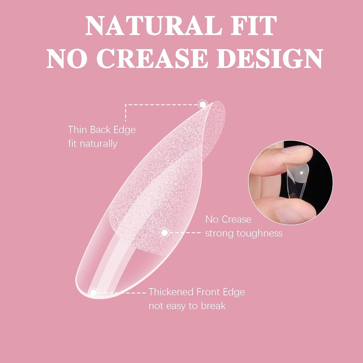 Short Oval Round Nail Tips, SSWSBYKE 300pcs Gel Acrylic Nail Tips for Full Cover Pre-Shaped Fake Nails Tips Half Matte Press On Nails for Extension Home DIY Salon 15 Sizes-BrightBean Baby