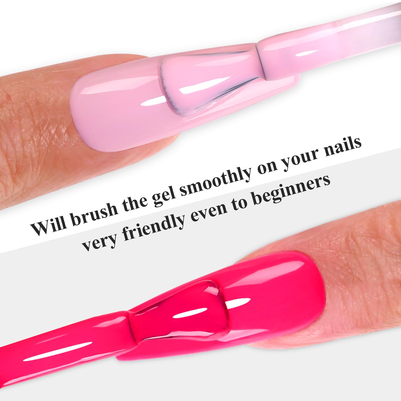 Imtiti Gel Nail Polish Kit, 2 Pcs 10ml Hot Pink & Macaron Pink Colors Gel Polish Soak Off UV LED Spring Summer Pink Gel Polish Nail Art Manicure Salon DIY Design Gel Nail Kit-BrightBean Baby