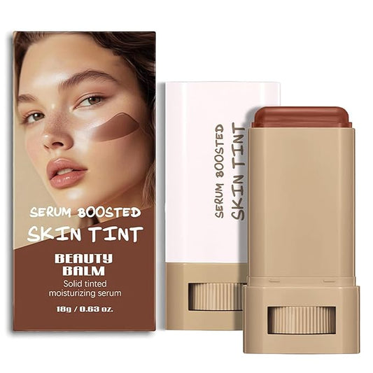 Beauty Balm Serum Boosted Skin Tint – Hydrating Tinted Moisturizer, Lightweight Solid Tinted Foundation Stick for Flawless, Sheer to Medium Coverage, Radiant & Dewy Finish, All-Day Wear (2#, 1)-BrightBean Baby