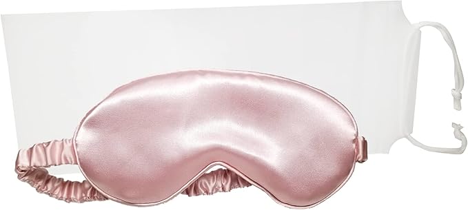 in Flight Mind Mulberry Silk Sleep Mask, Eye Mask for Sleeping with Elastic Headband, Super Soft Sleeping Mask,Comfortable Silk Eye Sleep Mask, Sleep Eye Mask for Night Sleeping, Travel, Nap(Pink)-BrightBean Baby