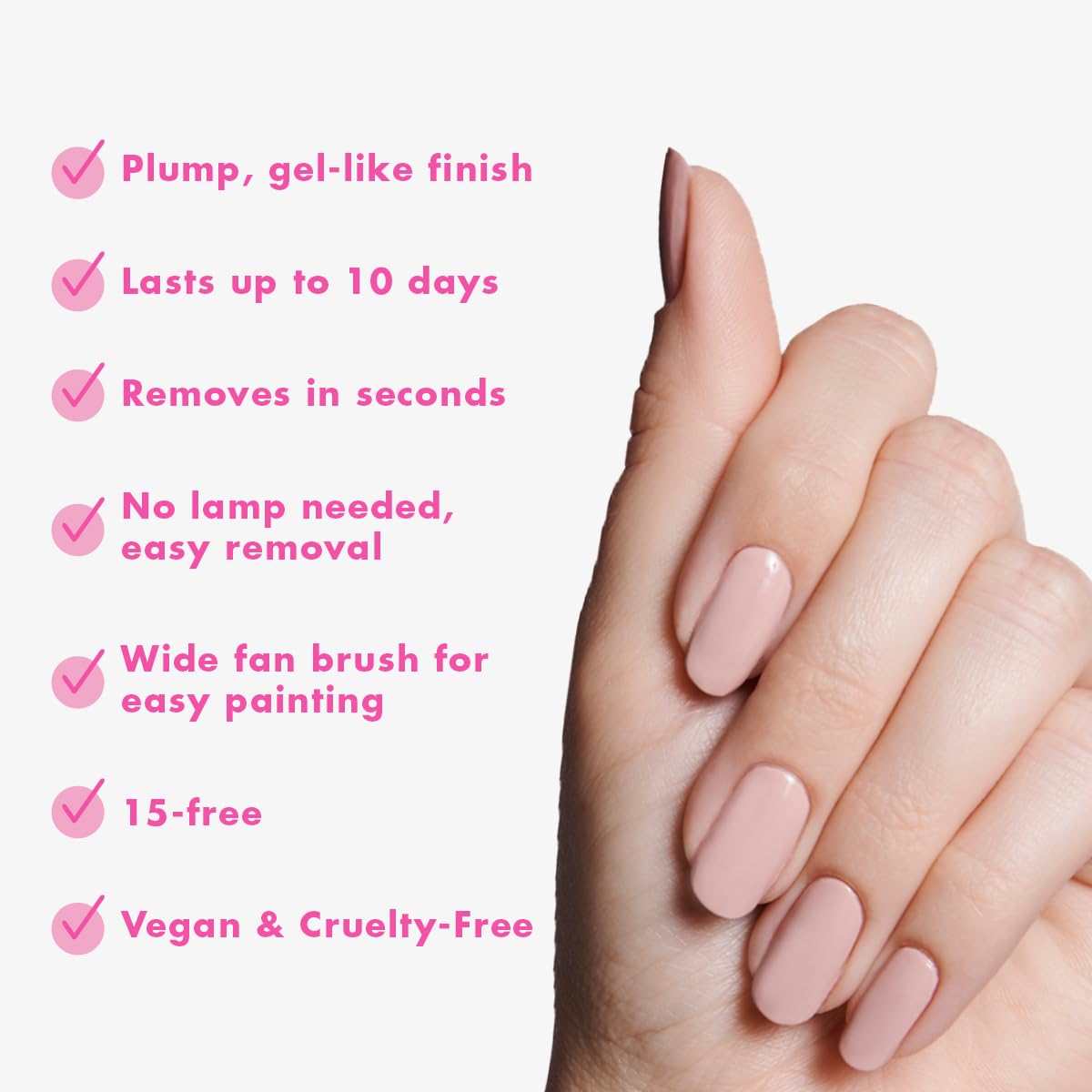 Olive & June Long Lasting Nail Polish Set | Includes 6 Chip-Resistant Shades (Pink Goldfish, HD, Grateful & Kind, CCT, LD, CV) + Top Coat | Vegan, Cruelty-Free | Salon-Quality at Home-BrightBean Baby