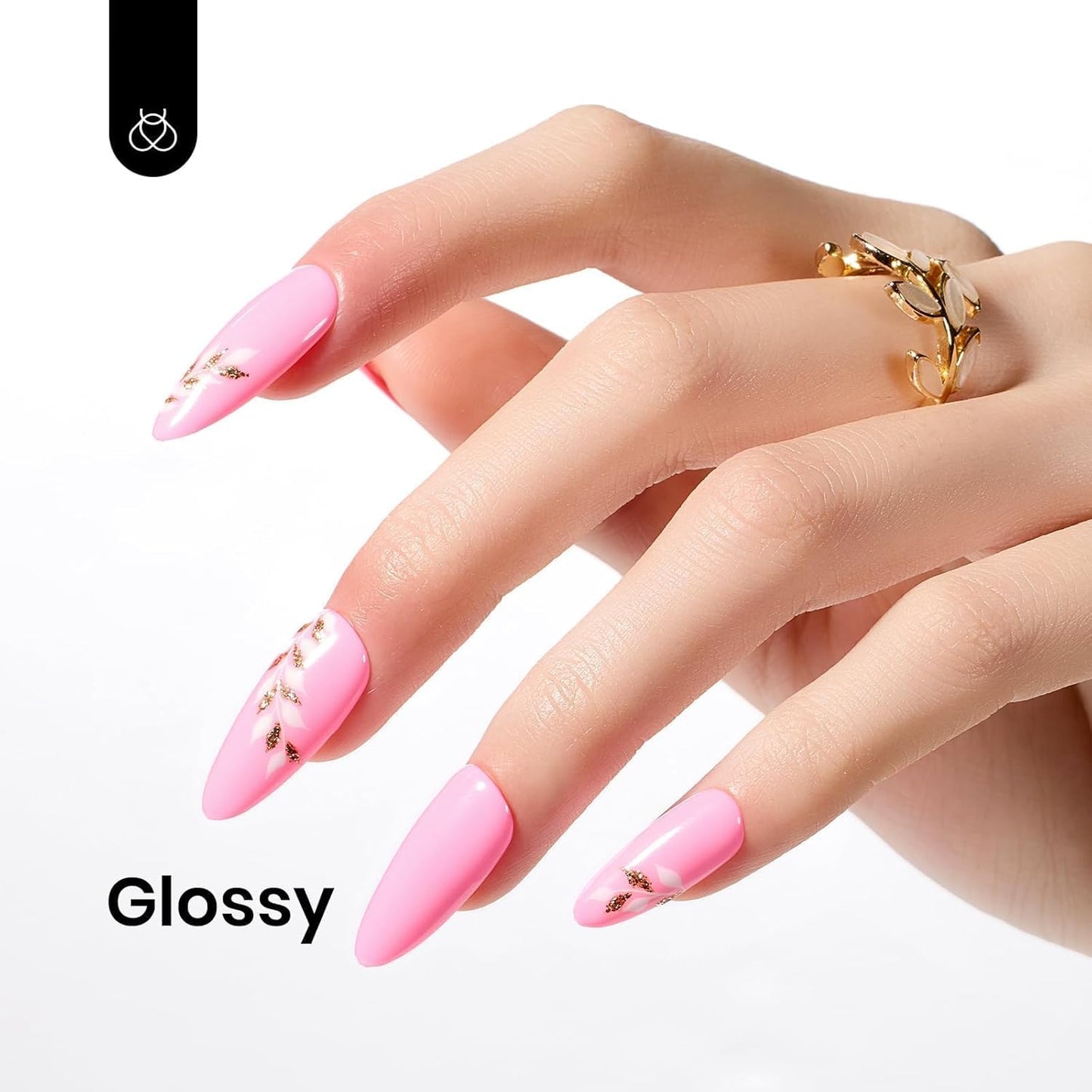 Beetles Pink Gel Nail Polish - Flamingo Feather Light Pink Gel Polish, Soak Off UV LED Nail Lamp Nail Art Manicure Salon DIY Home Gift for Women 15ml-BrightBean Baby