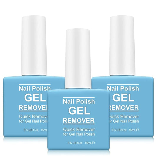 Gel Polish Remover for Nails (3Pack), Nail Polish Remover Tools Quick & Easy Remove Gel Polishs in 3-5 Minutes at Home, Don't Hurt Nails-BrightBean Baby