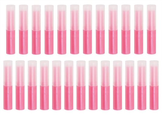 0.14oz Empty Flavored Lip Balm Container Tubes Plastic Homemade Moisturizing Lip Stick with Caps Bulk Fit for Women Adult DIY Making Supplies, 25 Count (Red)-BrightBean Baby