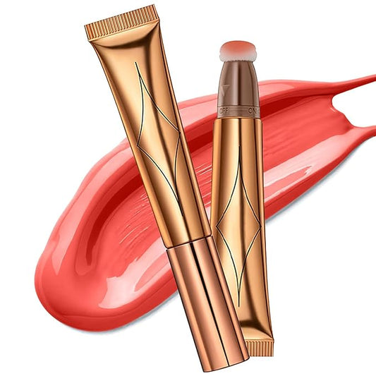 Contour Beauty Wand, Liquid Face Concealer Contouring Highlighter Blusher Stick with Cushion Applicator, Long Lasting Smooth Natural Matte Finish, Lightweight Blendable Super Silky Cream Contour Stick (03# Blush Peach)-BrightBean Baby