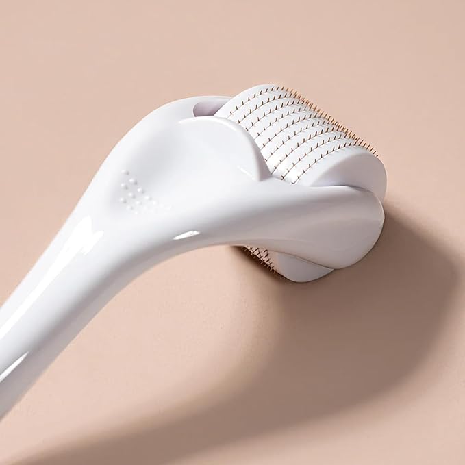 ROSELYNBOUTIQUE Derma Roller for Hair Beard Facial Skin Face 540 Microneedles At-Home Beauty Instrument White Holiday Gift for Men Women-BrightBean Baby