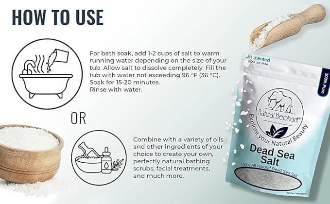 Natural Elephant Dead Sea Bath Salt |19 Pounds Bulk Bag | 100% Natural and Pure| Fine Grain | Perfect for Bathing and Soothing Soaks-BrightBean Baby