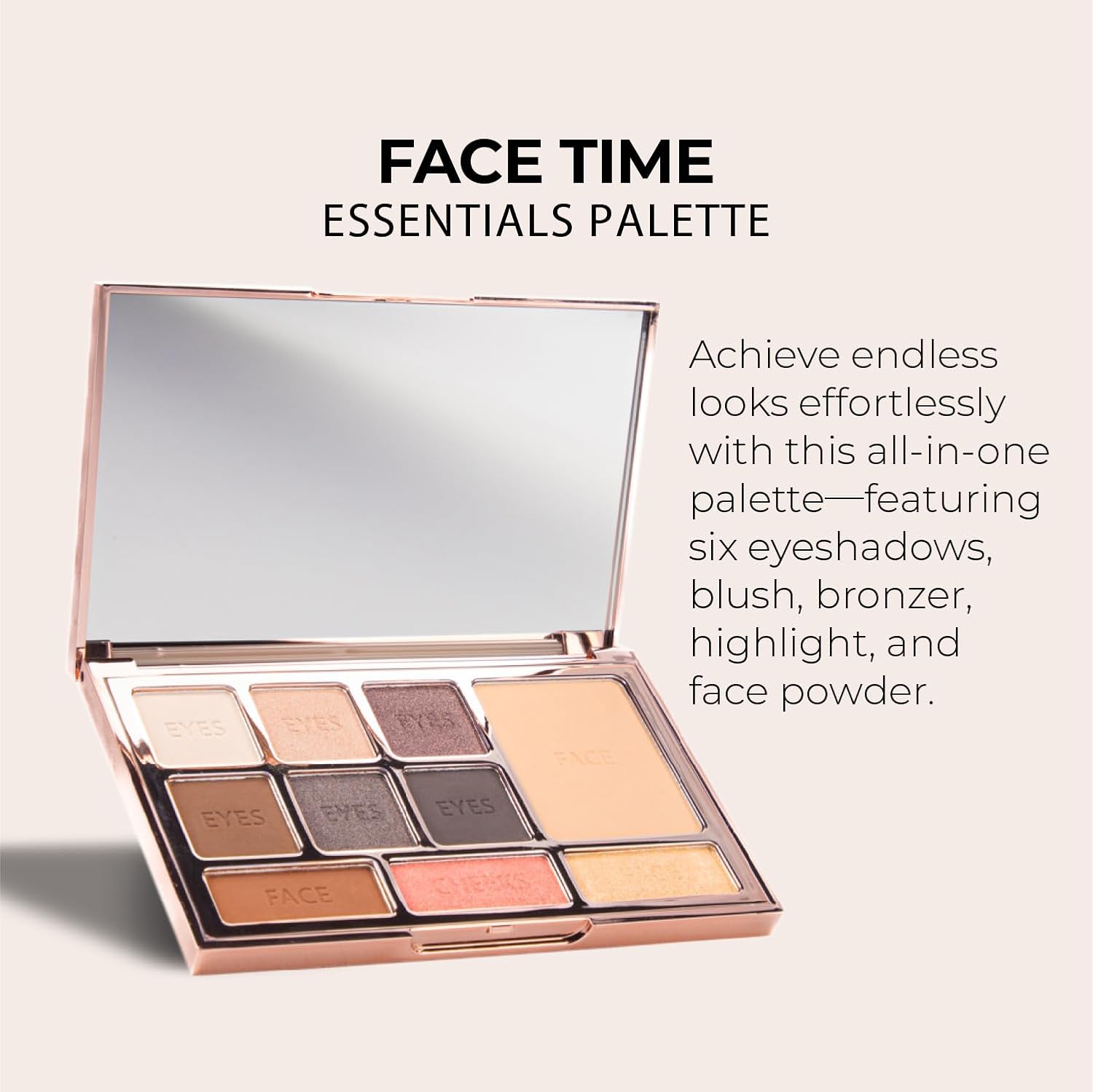 LUMINESS Face Time Essentials Face Palette - Includes Bronzer, Blush, Highlighter, Face Powder and 6 Eyeshadows - Highly Pigmented, Long-Wearing Makeup Palette - Silky Smooth, Easy to Blend-BrightBean Baby