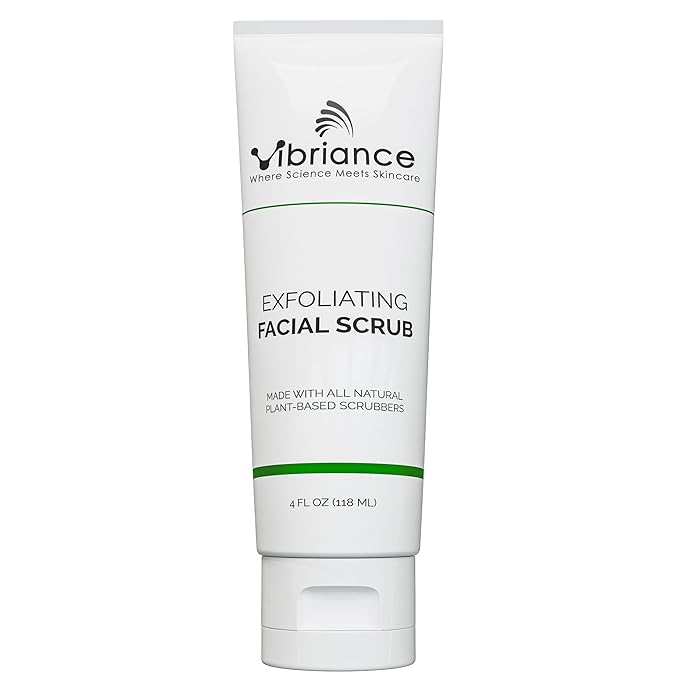 Vibriance Ultra-Gentle Face Scrub, 4 fl oz - Exfoliating Facial Wash Unclogs Pores - Sulfate and Paraben-Free Exfoliator For All Skin Types - Made with Natural Ingredients-BrightBean Baby