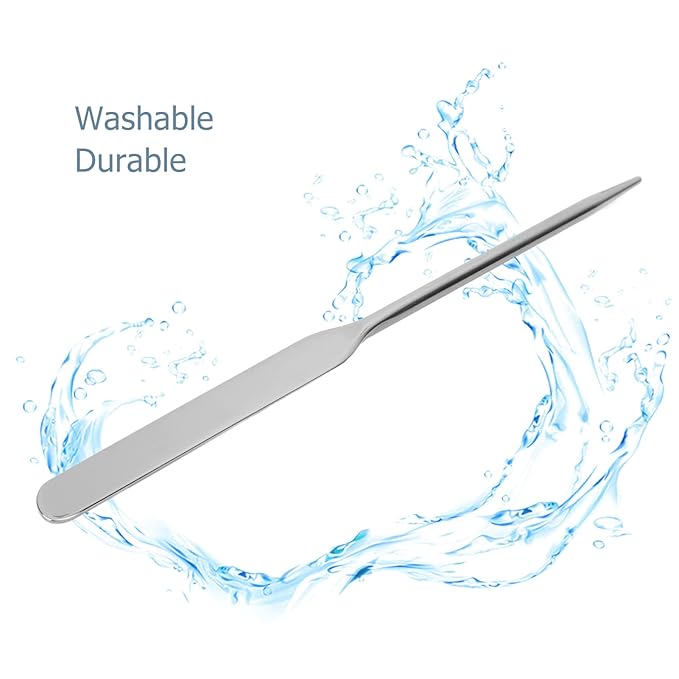 Stainless Steel Makeup Spatula, Liquid Foundation Spatula Stainless Steel Ergonomic Nail Art Stirring Tool Makeup Artist Makeup Tool-BrightBean Baby