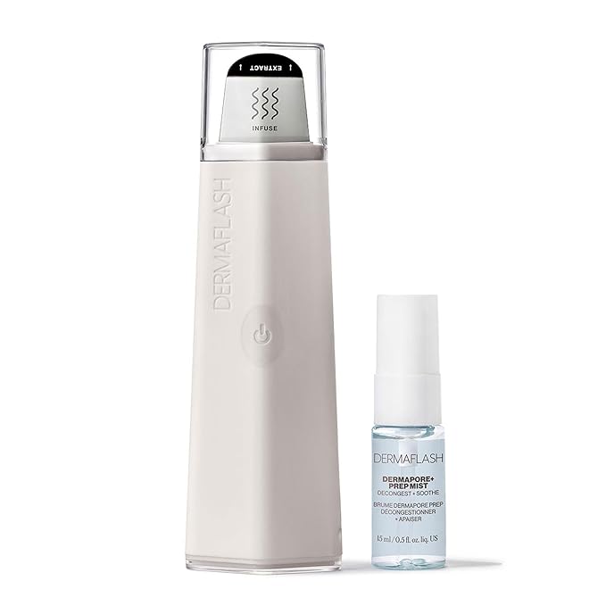 DERMAFLASH DERMAPORE+™ Ultrasonic 2-in-1 Pore Extractor and Serum Infuser, Stone-BrightBean Baby