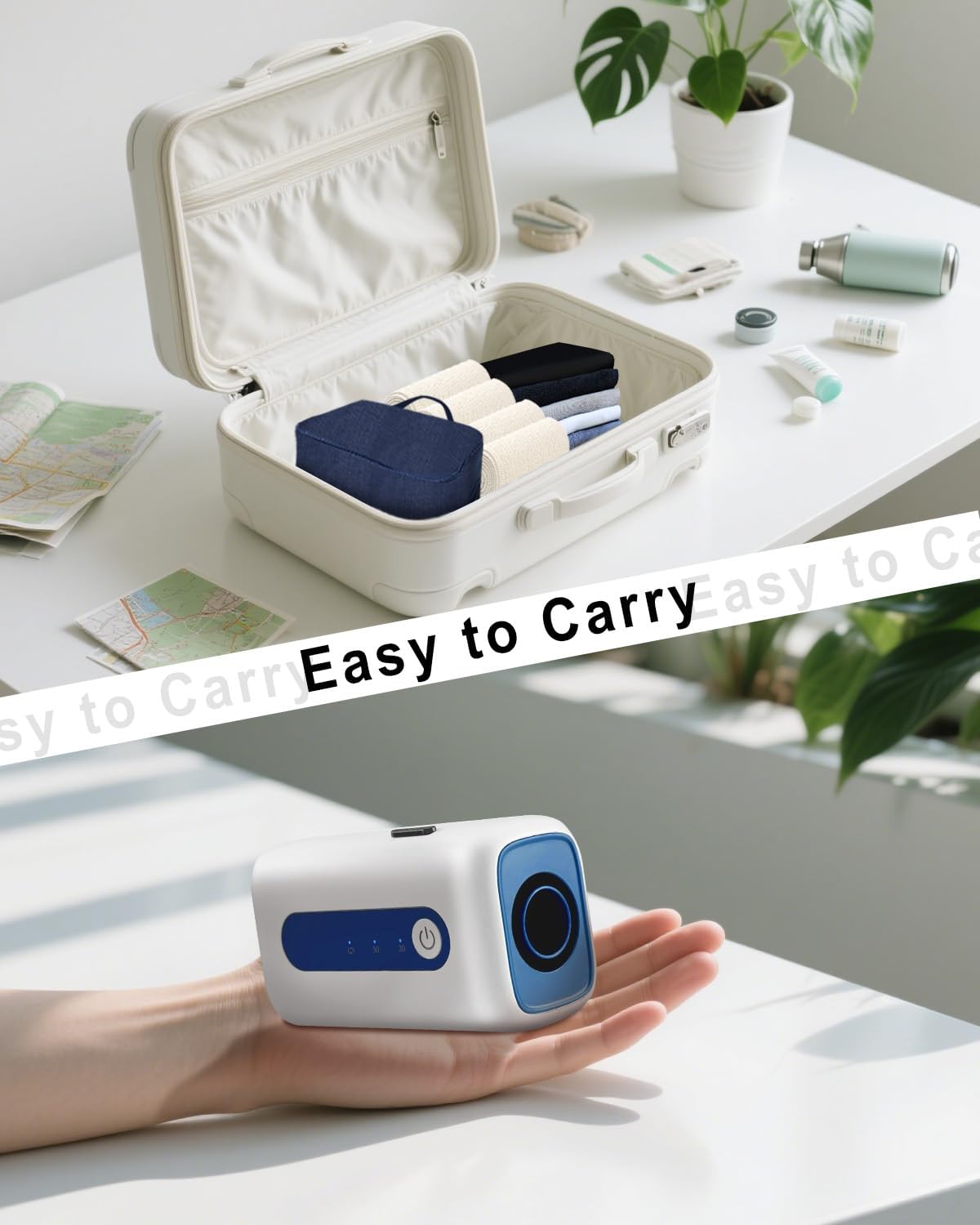 Portable Household Cleaning Box Cleaner Kit Supplies Storage Bag, Auto-Clean Equipment Care Box,Time-Saving Waterless Operation, Cleaner Machine for Air Fresh-BrightBean Baby