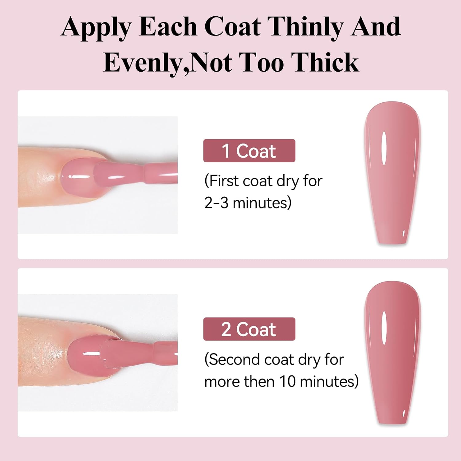 Nail Polish Quick Dry Pink Nail Lacquer Sheer Color, Regular Fast Drying Fingernail Polish Bulk Non Gel Long-Lasting DIY Salon Gift For Women-BrightBean Baby