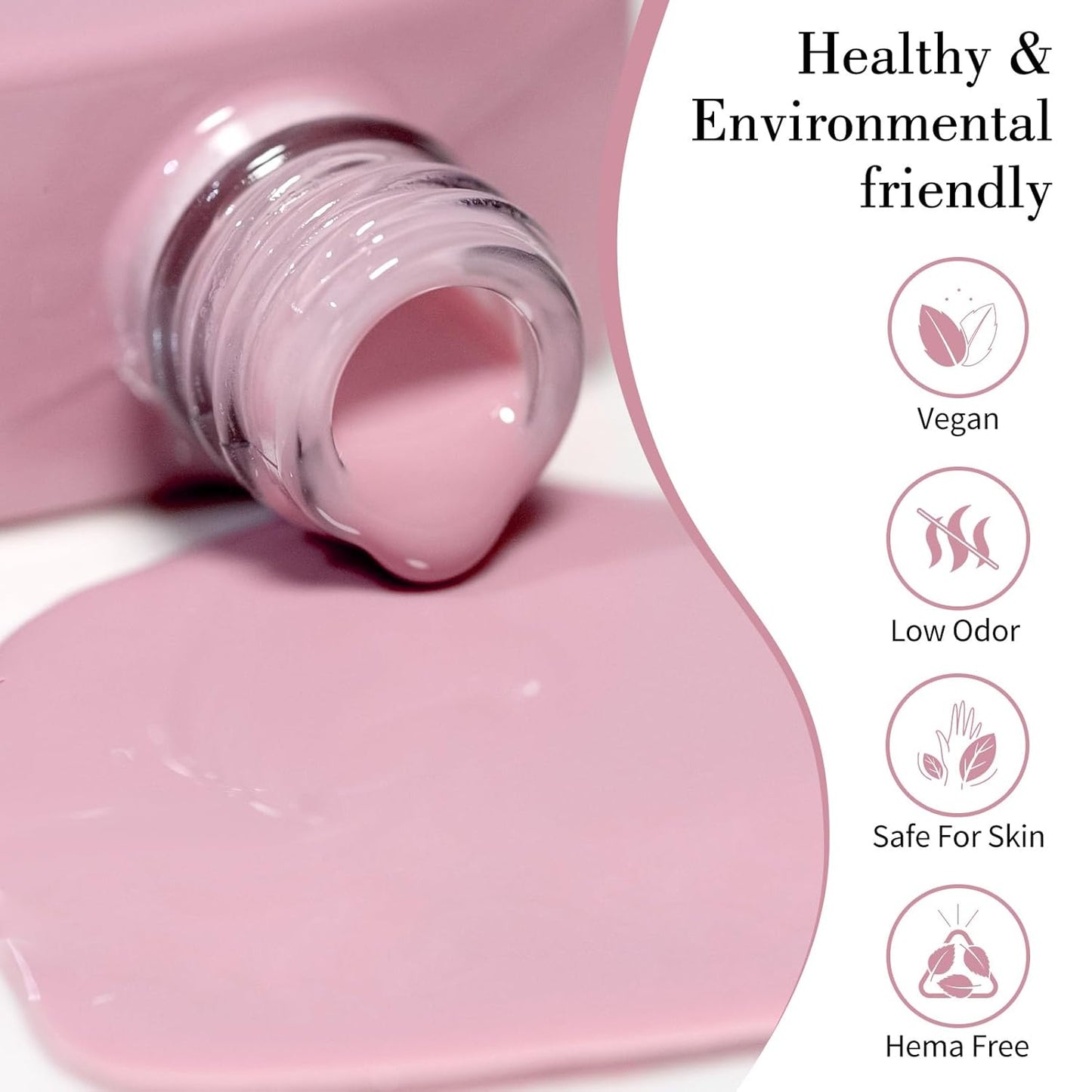 CANNI Soft Pink Jelly Gel Polish – 9ML Translucent Sheer Nude Soak-Off UV/LED Gel Nail Polish for DIY Manicure or Salon Use-BrightBean Baby