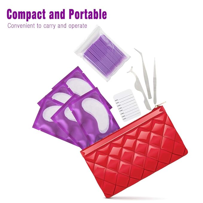 5 Pairs Under Eye Pads With Eyelash Holder Pallet and Brush and Tweezers Set, Lint Lash Extension Eye Gel Patches for Eyelash Extension Eye Mask Beauty Tool-BrightBean Baby