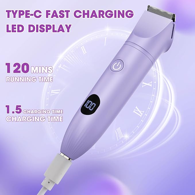 Bikini Trimmer Electric Razors for Women,3 in 1 Body Hair Removal Kit for Face,Pubic,Arm, Leg, Armpit, Bikini Trimmer,Painless IPX6 Waterproof Rechargeable Portable Lady Shavers Wet & Dry Gifts-BrightBean Baby