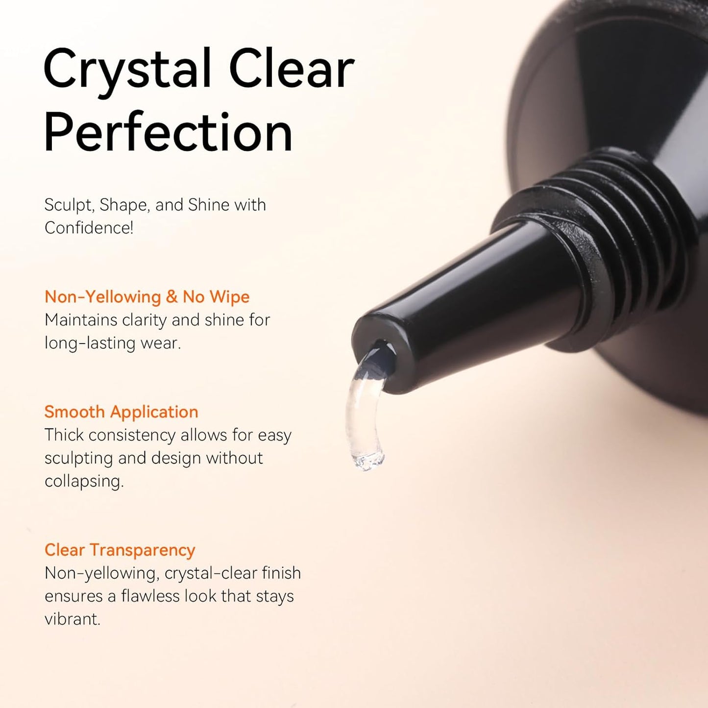 Makartt 3D Gel Nail Art: 2 Pcs 15g Nail Sculpting DIY No Wipe 3D Molding Gel for Nails Decoration, Manicure Sculpture Nails-BrightBean Baby