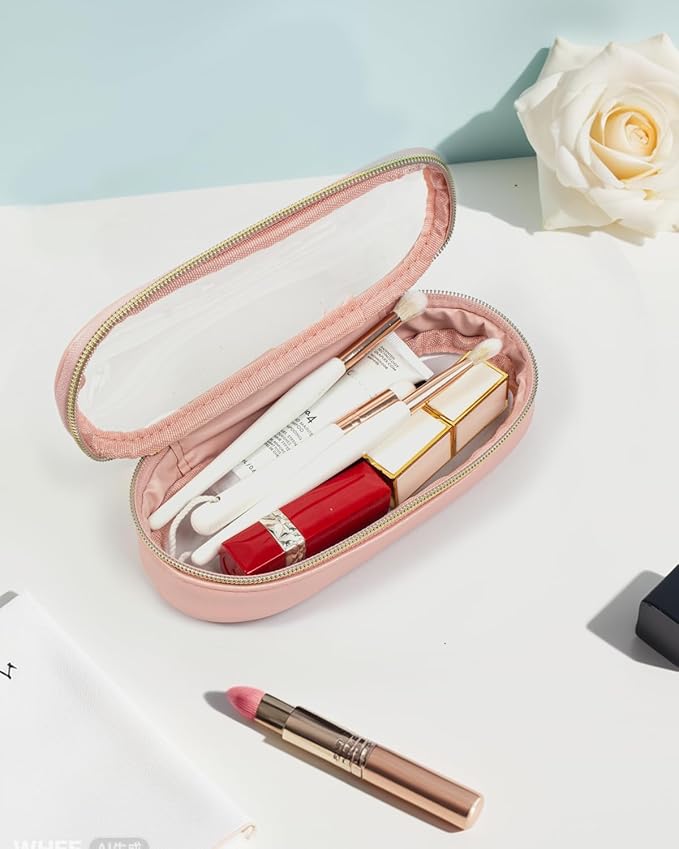 Clear Makeup Bag Small, TSA Approved Portable Toiletry Bag with Zipper Cosmetic Travel Bag Makeup Organizer Case Mini Makeup Pouch for Purse Car Organizer Bag for Women Men-BrightBean Baby