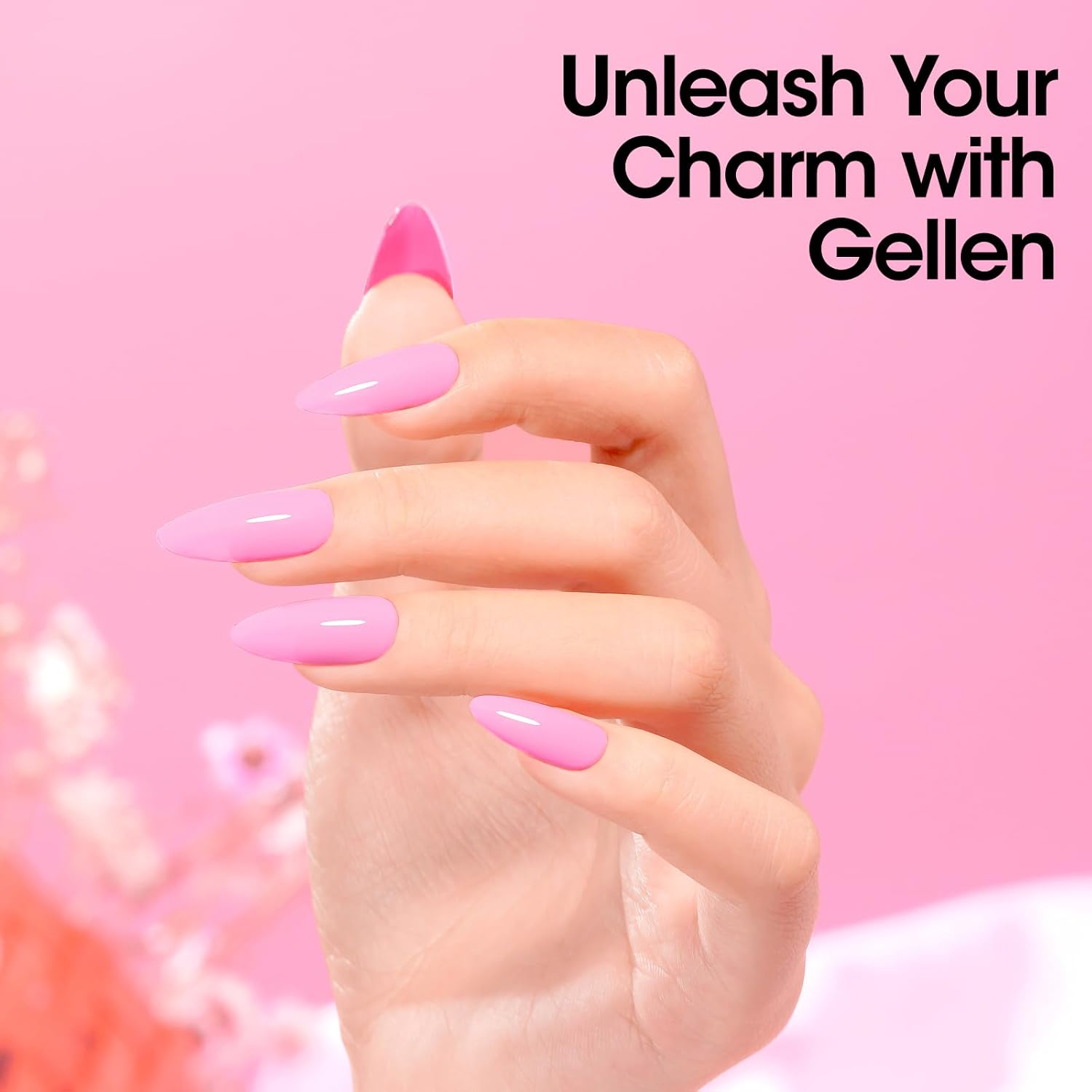 Gellen Pink Gel Nail Polish, 18ML 1Pc Pink Purple Gel Polish Soak off UV LED Nail Lamp Pink Nail Polish for Spring Summer Salon DIY Nail Art Manicure at Home Holiday Gift for Women, 0.61 Fl Oz-BrightBean Baby