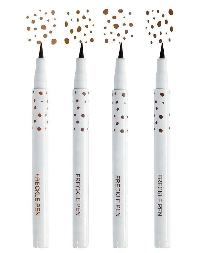 Freckle Pen, 4 Colors Kit - Natural Lifelike Faux Freckle Makeup Pen, Waterproof Long Lasting, Create Sunkissed Skin(4Pack)-BrightBean Baby