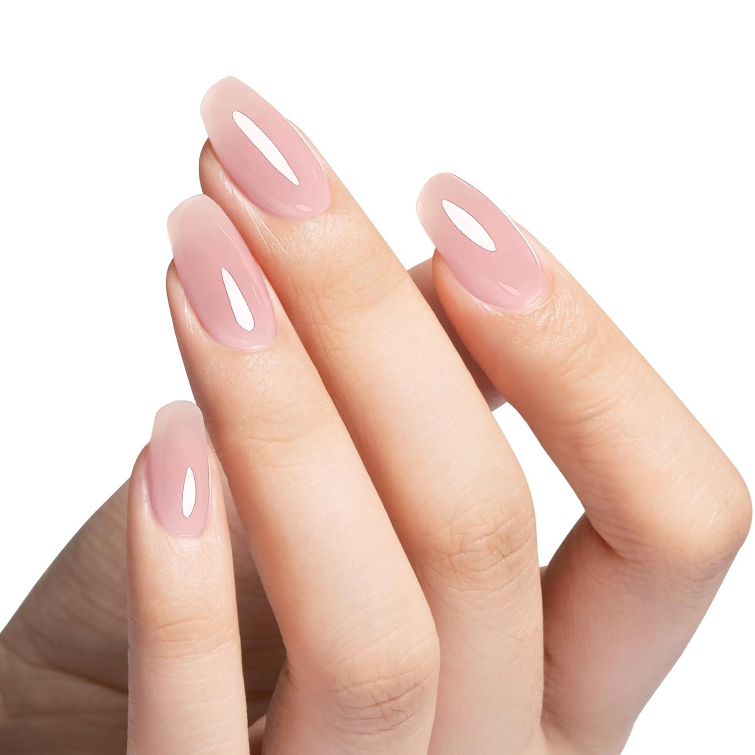 MAYCHAO 15ML Clearly Pink Builder Nail Gel 7 in 1 Clear Pink Builder Strengthener Gel Nail Polish for Nail Extension, No Wipe Base Coat for Home Manicure, 0.5 OZ-05-BrightBean Baby