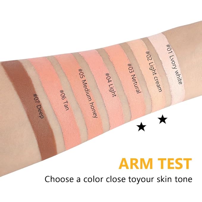 Kaely 2Pcs Pot Concealer Full Coverage Set,under Eye Brightener Concealer for Conceals Dark Circles,Waterproof Foundation Face Makeup Brush Kit,Color Correcting Concealer,02+03-BrightBean Baby