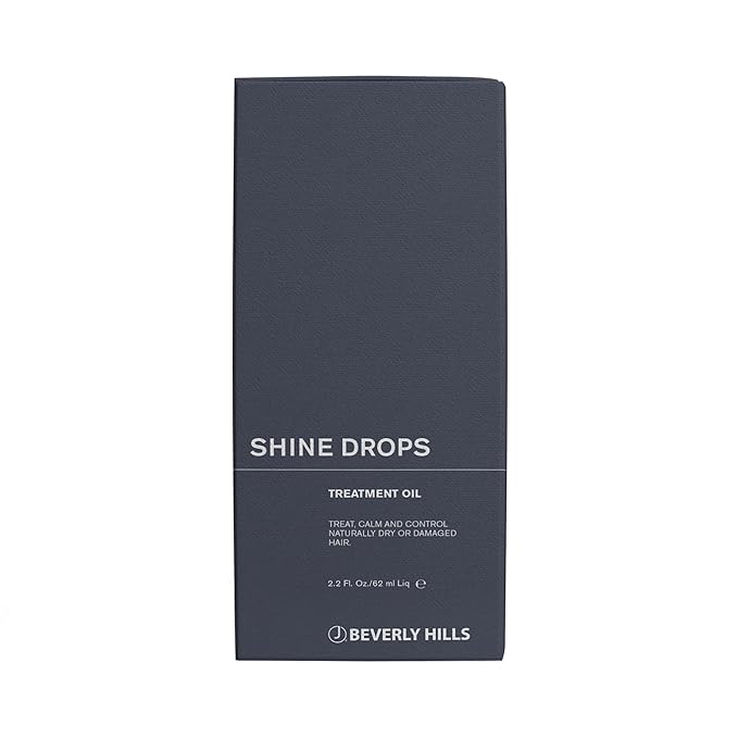 J Beverly Hills Shine Drops Hair Treatment Oil with Botanical Oils for Shine, Nourishment and Dry Hair Repair, 2.2 Oz-BrightBean Baby