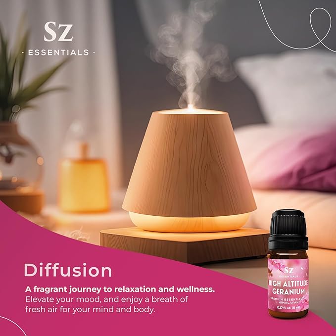 High Altitude Geranium Essential Oil – 100% Pure & Natural, Grown in The High-Altitude – Aromatherapy, Home Use – Therapeutic Grade & Vegan – 5 mL-BrightBean Baby
