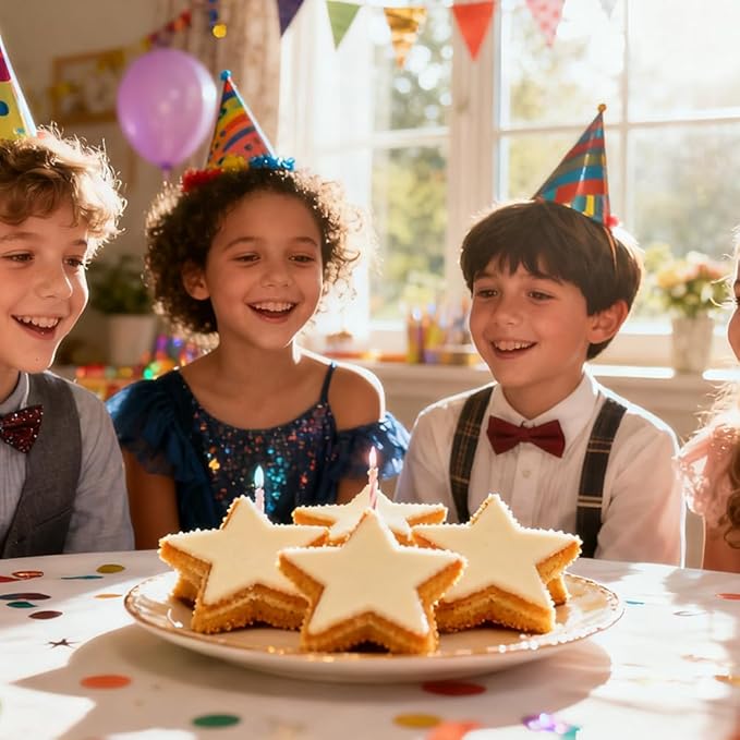 2 Pcs Star Shaped Cake Pans, 8 Inch Silicone Cake Molds, Silicone Baking Mold, Flexible Nonstick Baking Pans for Cakes, Cheese Cakes and Chocolate Cake, Red