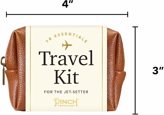 Pinch Provisions Travel Kit, includes 18 Must-Have Emergency Essential Items for Travelling, Ideal Road Trip or Airport Gift for Friends, Family & Peers, Portable Pouch-BrightBean Baby