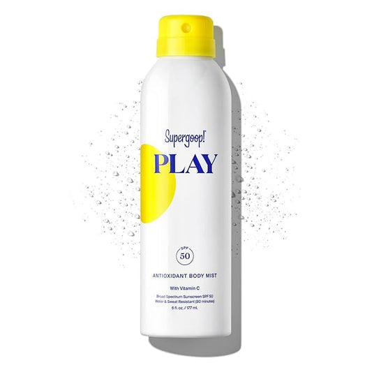 Supergoop! PLAY Antioxidant Body Mist w/Vitamin C - 6 fl oz - SPF 50 PA++++ Broad Spectrum Sunscreen - Body Spray - Great for Active Days-BrightBean Baby