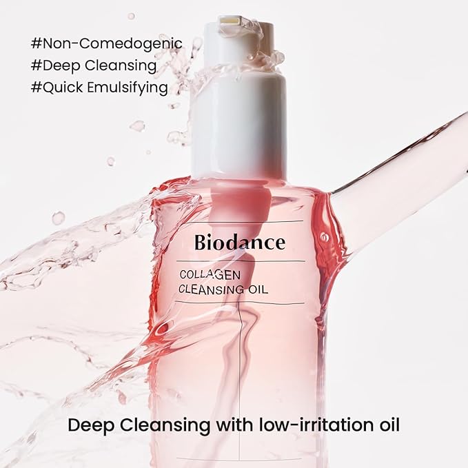 BIODANCE Collagen Cleansing Oil, Facial Oil Cleanser, Gentle Makeup Remover without Clogging Pores, Removes Bleackhed and Whitehead for Sensitive Skin, Oily Skin, Korean Skincareㅣ6.76 fl. oz. (200 ml)-BrightBean Baby