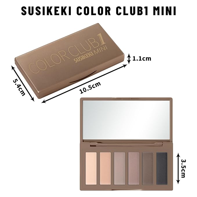 6 Colors Mini Naked Eyeshadow Makeup Palette Neutral Nude Smoky Eye Shadow Taupe & Brown Matte Make Up Pallet with Mirror Highly Pigmented Long Lasting Waterproof Travel Size Gift Kit 01-BrightBean Baby