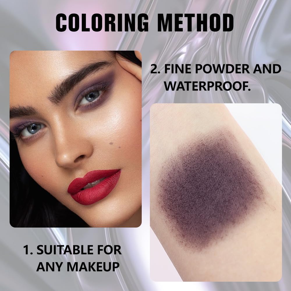 Matte Singe Eye Shadow Palette Makeup, Matte Smokey Plum Monochrome Eyeshadow For Old Women, Mini Singe Pressed Pigmented Waterproof Sombras Para Ojos, Vegan, Talc,Paraben & Cruelty Free, 15-BrightBean Baby