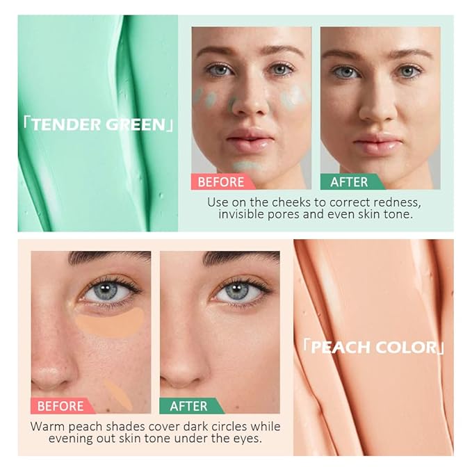 Concealer Cream Makeup Palette Color Corrector,Under Eye Brightener Concealer Dark Circle Concealer Palette,Waterproof Foundation Cream Based Makeup Palette Full Face Contour Kit for Beginners-BrightBean Baby