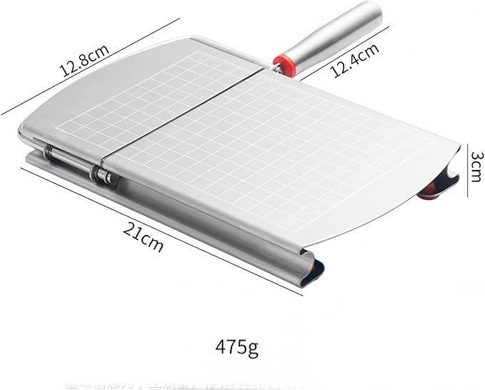 Cheese Slicer Stainless Steel Cheese Slicer with Measurement Scale - for Ham, Butter & Cheese Division