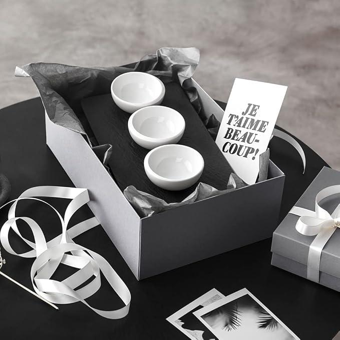 Villeroy & Boch - NewMoon set of dip dishes, set of small bowls for dips or finger food, 4 pieces, premium porcelain, white, dishwasher safe, 10-4264-9023