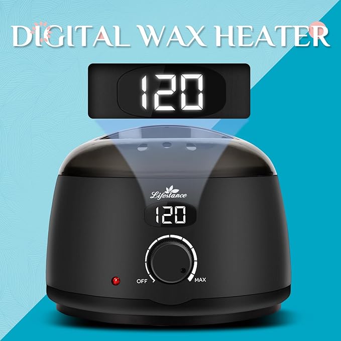 Lifestance Professional Wax Pot Warmer, L2 Premium Digital Wax Melt Machine for Hair Removal, 500ml 14oz LCD Wax Heater for Hard Wax Beads Fast Heat, Home Waxing for Body Brazilian Bikini Face Eyebrow-BrightBean Baby