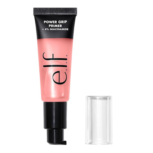 e.l.f. Power Grip Primer + 4% Niacinamide, Gel-Based & Hydrating Face Primer, Evens Skin & Brightens, Grips Makeup, Vegan & Cruelty-Free, 0.8 Fl Oz-BrightBean Baby