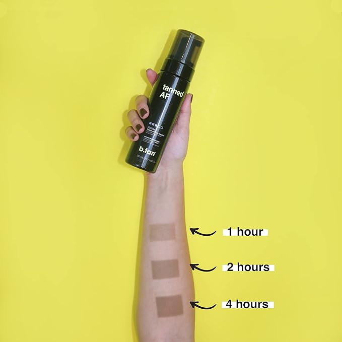 b.tan Dark Self Tanner Mousse | Get Tanned - Best, 1 Hour Express Sunless Tanning Foam, No Fake Tan Smell, Ultra Dark Bronzing Glow, Face & Body, Vegan, Cruelty Free, 6.7 Fl Oz-BrightBean Baby