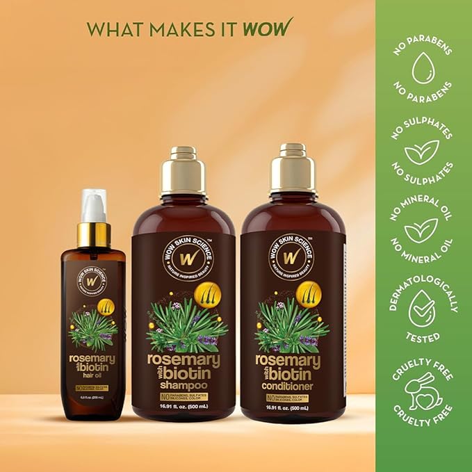 WOW Skin Science Rosemary with Biotin Hair Oil 6.8 oz-BrightBean Baby