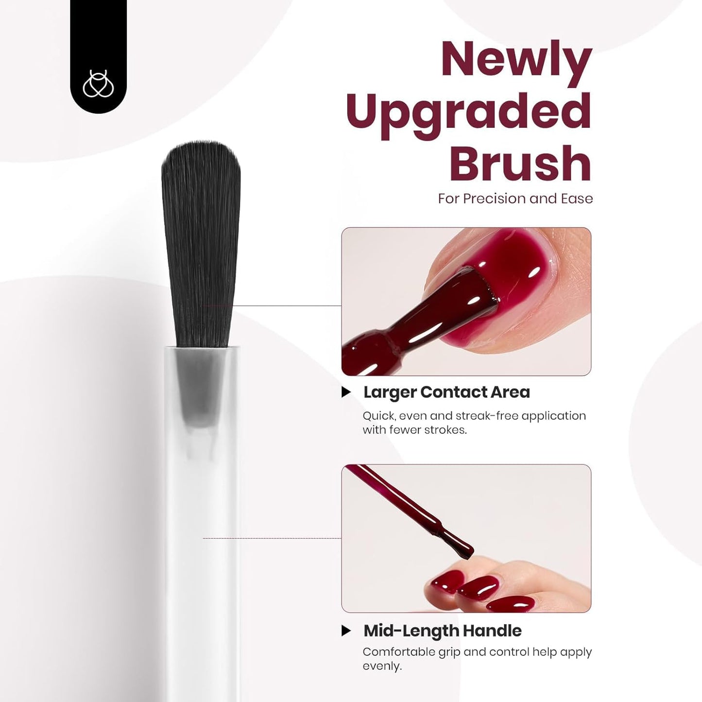 Beetles Dark Red Gel Nail Polish - 15ML Maroon Red Translucent Sheer Jelly Nail Polish Soak Off UV Lamp Colorful Bottle Gel Nail Art Salon DIY Home Manicure Gift for Women-BrightBean Baby