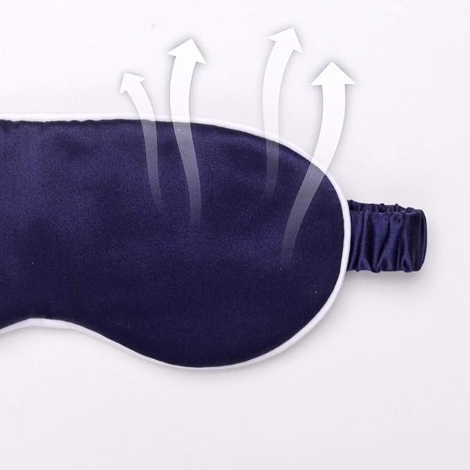 Silk Sleep Mask Light Blocking Luxury 100% Mulberry 19mm Silk Eye Mask Eye Cover Blindfold Ultra Soft Light & Comfy Anti Aging Skin Care with Travel Bag Gift Package-BrightBean Baby