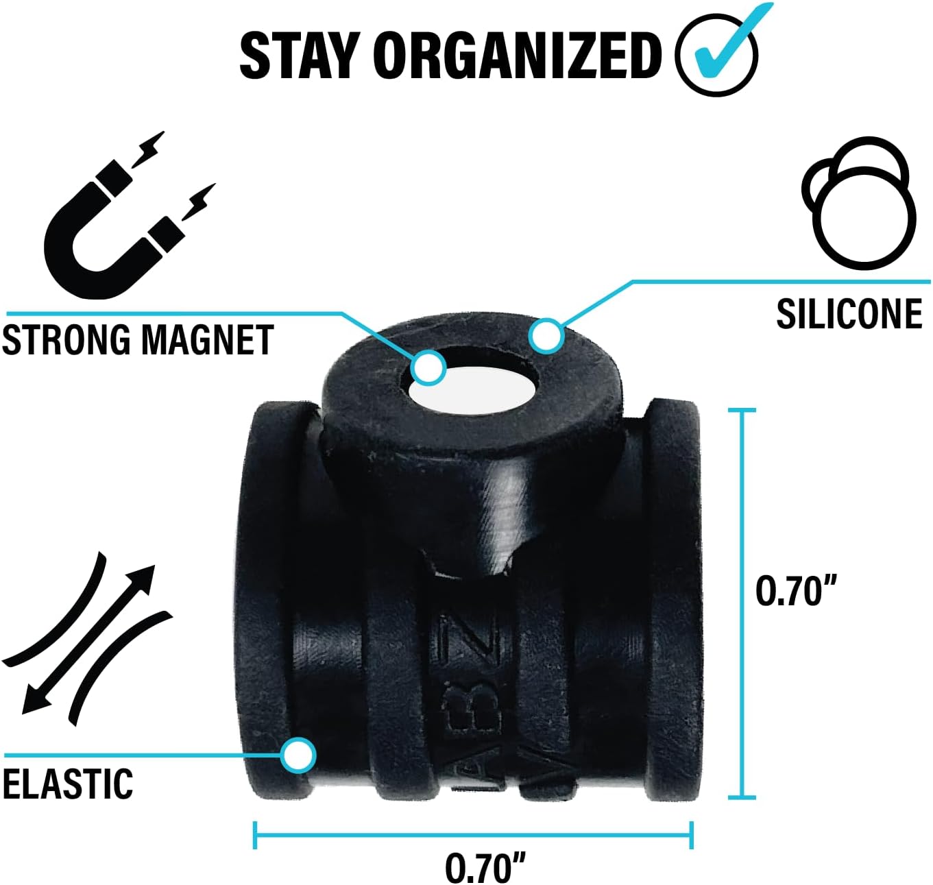 Stick-O Pen Magnetic Pen Pencil Holder - Holds Most pens, Pencils, and Thin Markers. Ideal for Fridges, Task Boards, Workshops, Classrooms, Offices, and Kitchens. (Three Pack)-BrightBean Baby