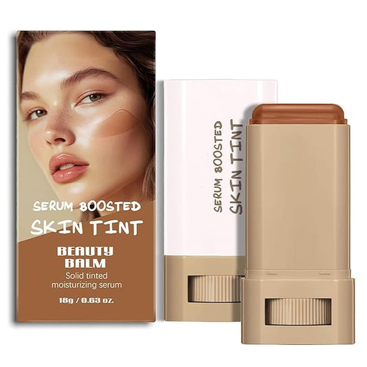 Beauty Balm Serum Boosted Skin Tint – Hydrating Tinted Moisturizer, Lightweight Solid Tinted Foundation Stick for Flawless, Sheer to Medium Coverage, Radiant & Dewy Finish, All-Day Wear (3#, 1)-BrightBean Baby